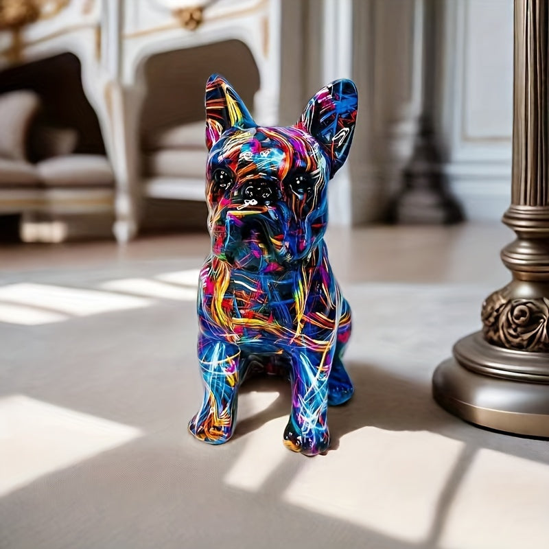 GraffitiPaws |Kleurrijk Franse Bulldog Standbeeld