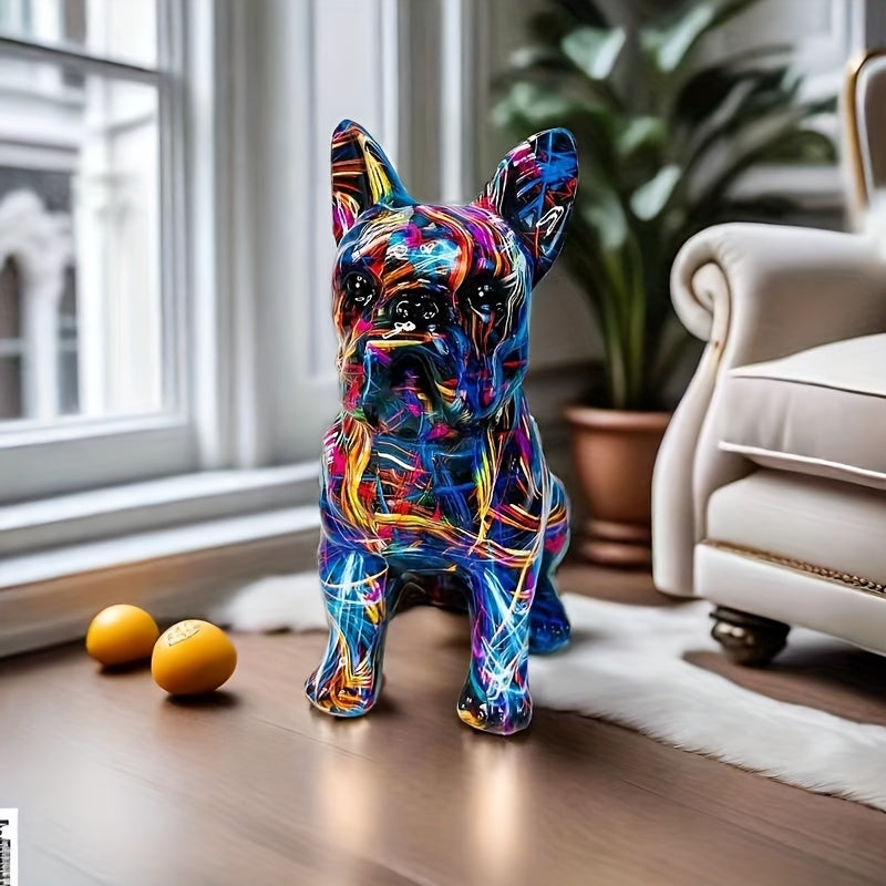 GraffitiPaws |Kleurrijk Franse Bulldog Standbeeld