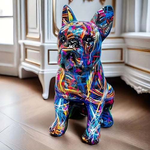 GraffitiPaws |Kleurrijk Franse Bulldog Standbeeld