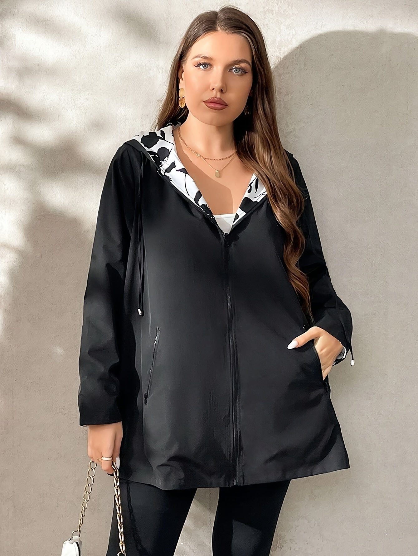 KZY™ | Plus Size Omkeerbare  Rits Jas